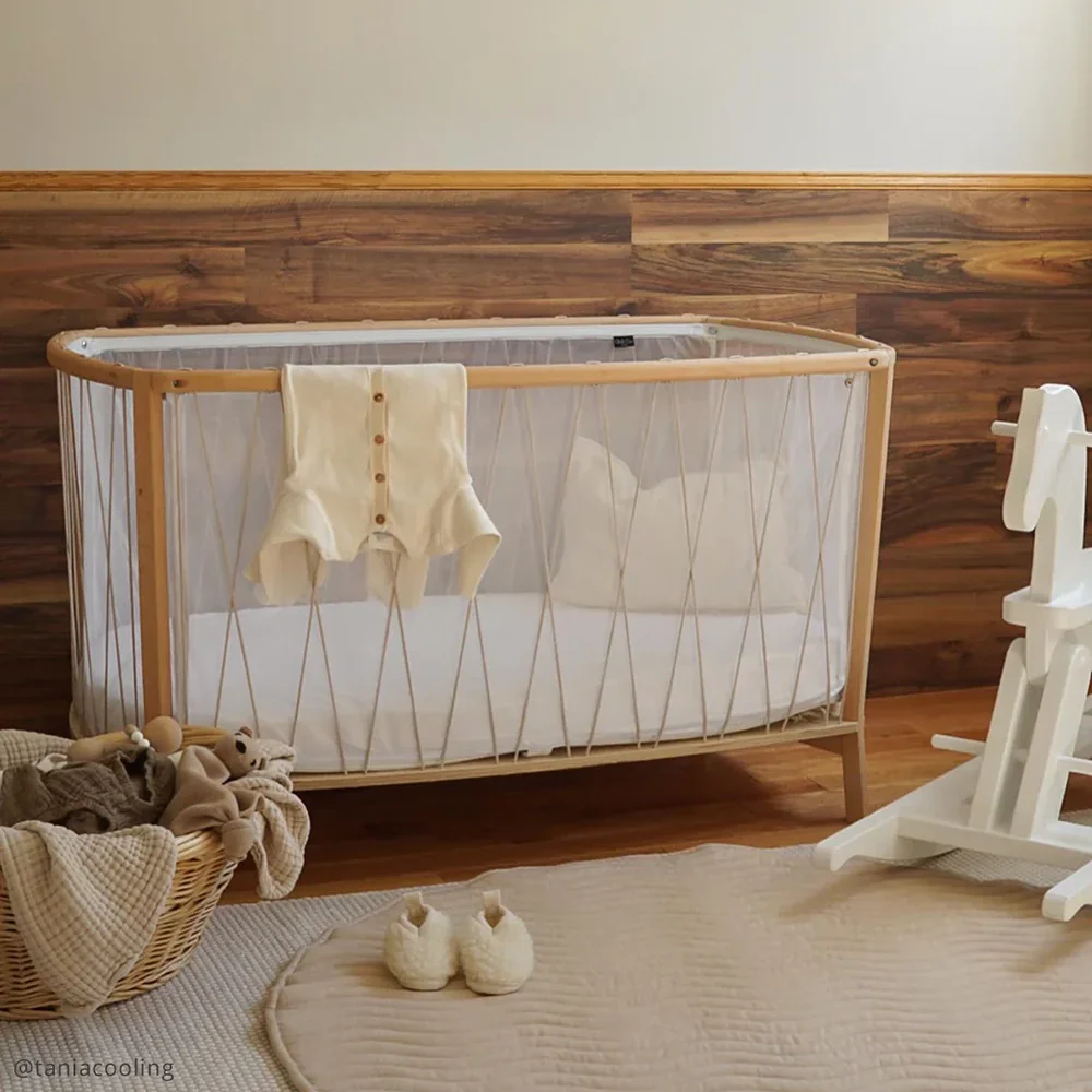 KIMI Evolving Baby Bed – Houten meegroei bed zonder spijlen 60×120 cm – Van 6 maanden tot 5 jaar – Charlie Crane