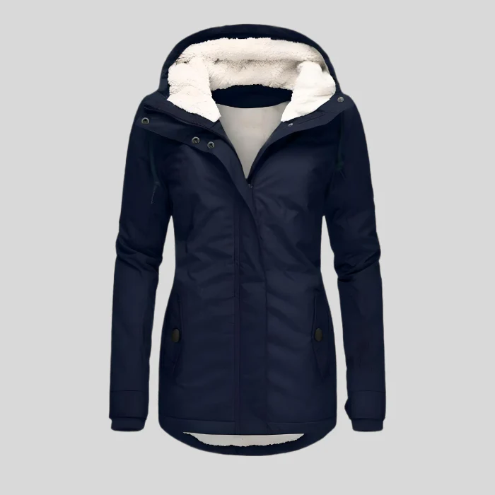 Teresa – Lange Waterdichte Winterjas Met Capuchon & Voering