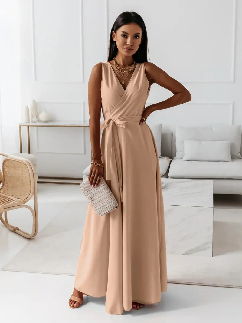 Stijlvolle Avond Maxi-jurk Met V-hals – Zara