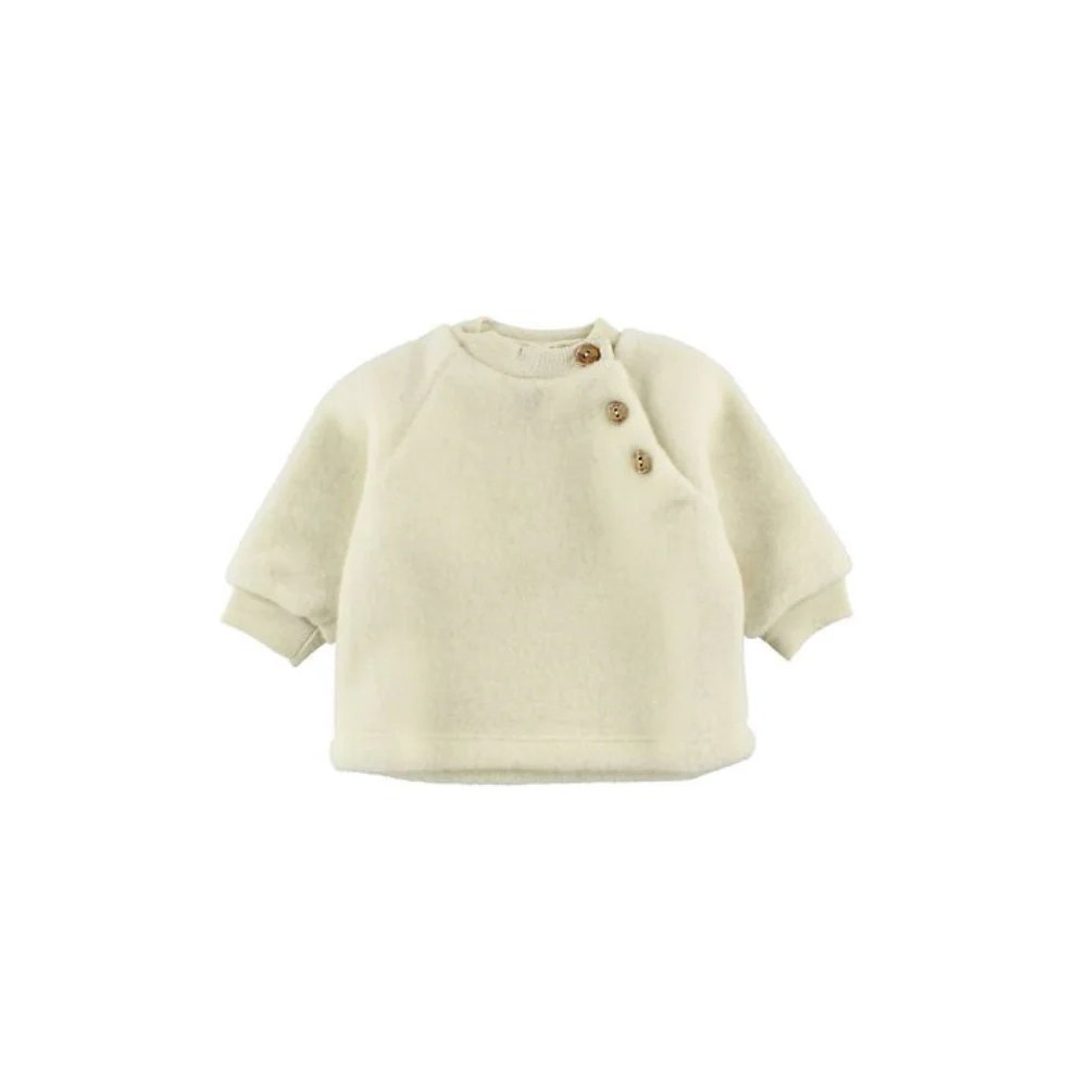 Baby trui Raglan – Wol fleece – Natural – Engel Natur