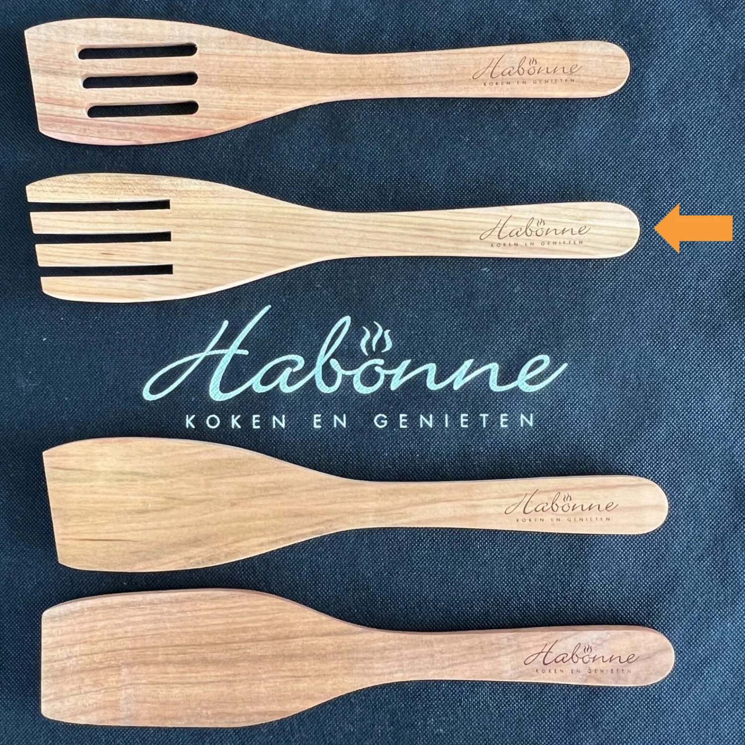 Habonne Spatel open kersenhout – 30 cm