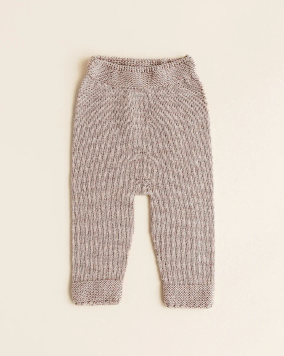 Gebreid broekje Guido – Merino wol – HVID