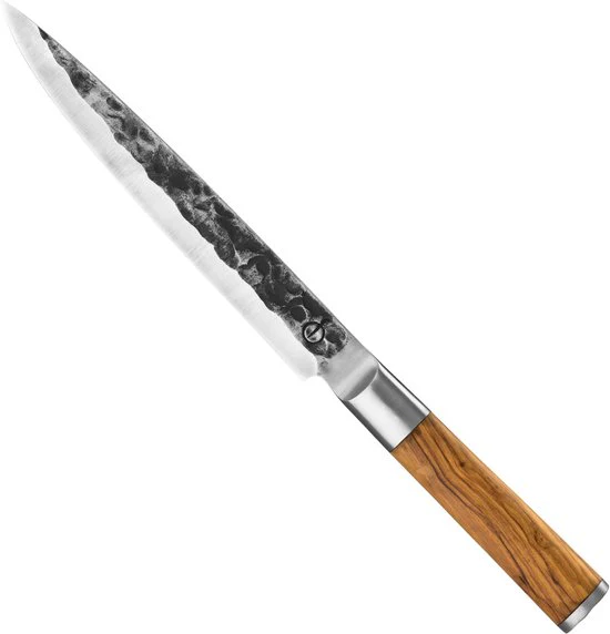 Forged Olive Vleesmes 20 cm – Olijfhout Handvat