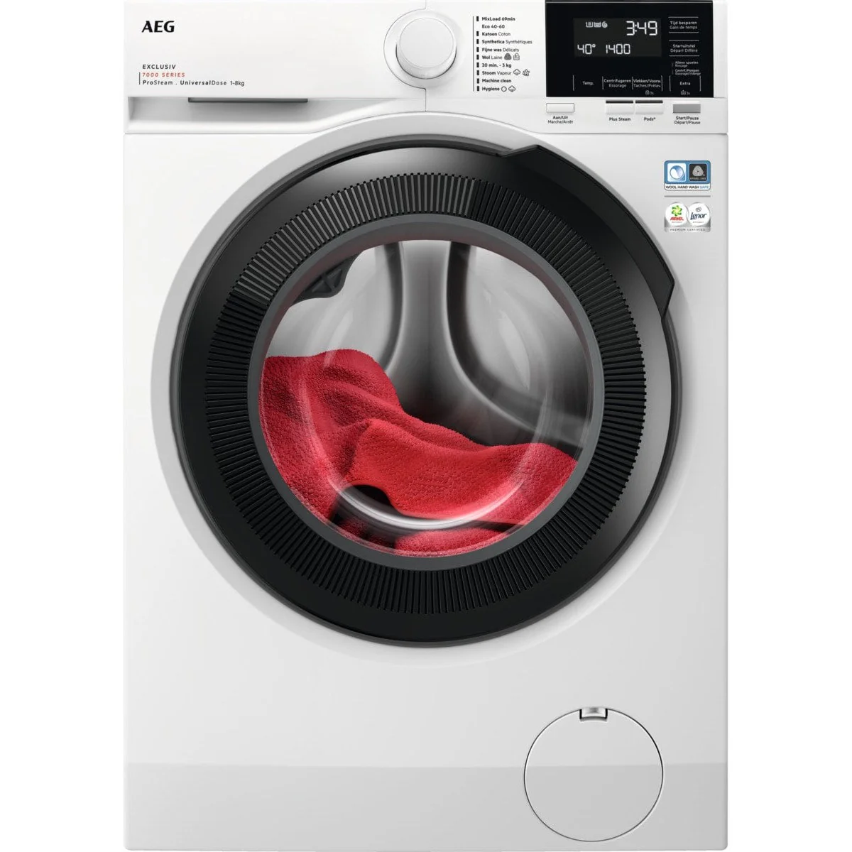 AEG LR73XU844 – 7000 serie – ProSteam® – UniversalDose Wasmachine – 8 kg