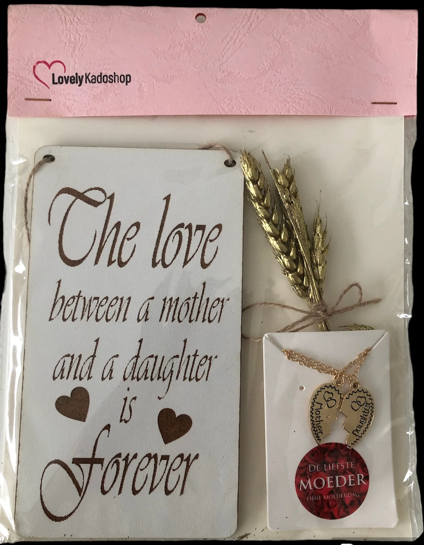 Gegraveerd kaart met ketting