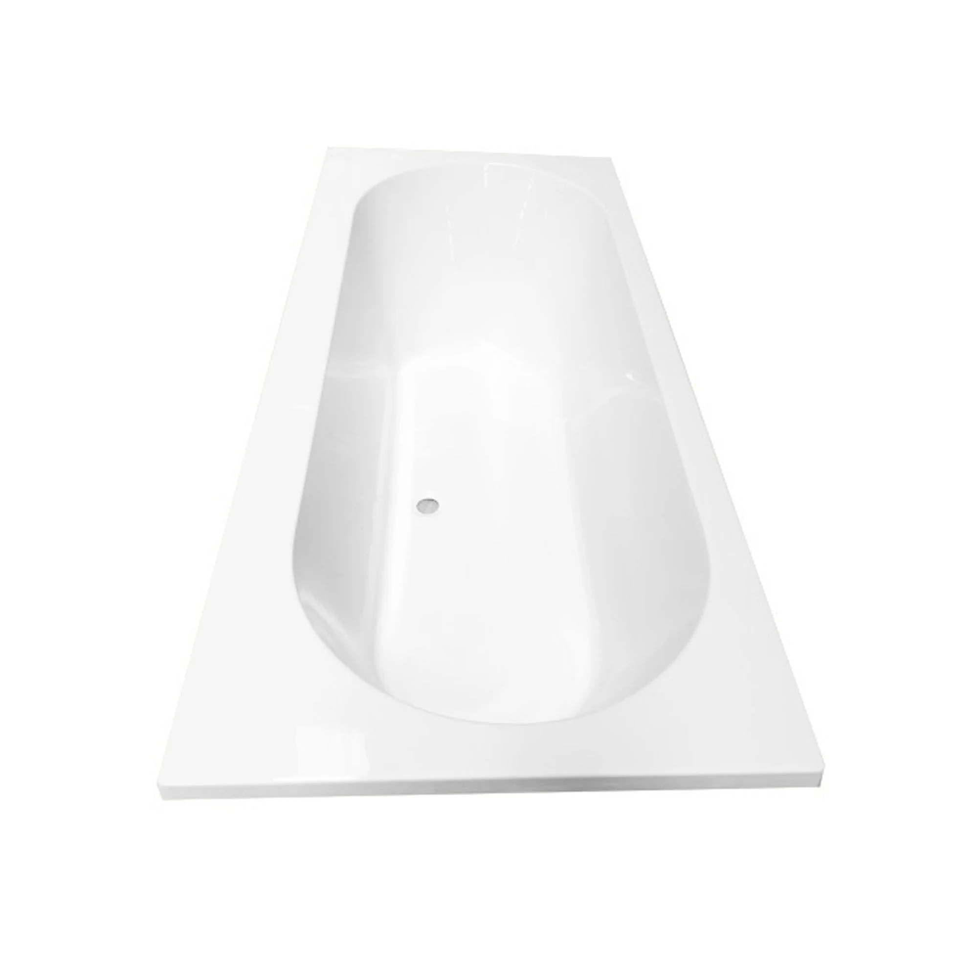 Portus RD inbouw duo ligbad 190x90x49 cm acryl glans wit - Afbeelding 2