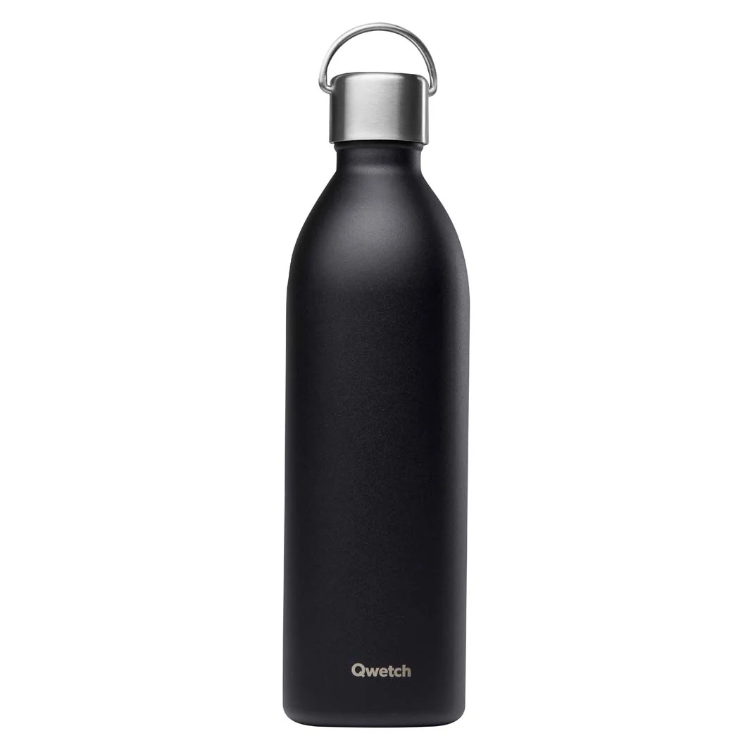 Qwetch – Geïsoleerde Roestvrijstalen ‘Active’ Fles – Black