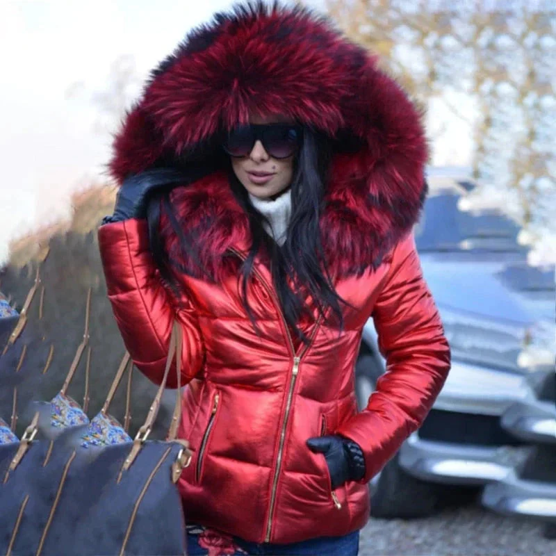 Warme Winterjas Met Bont en Capuchon Voor Dames – Aurelia