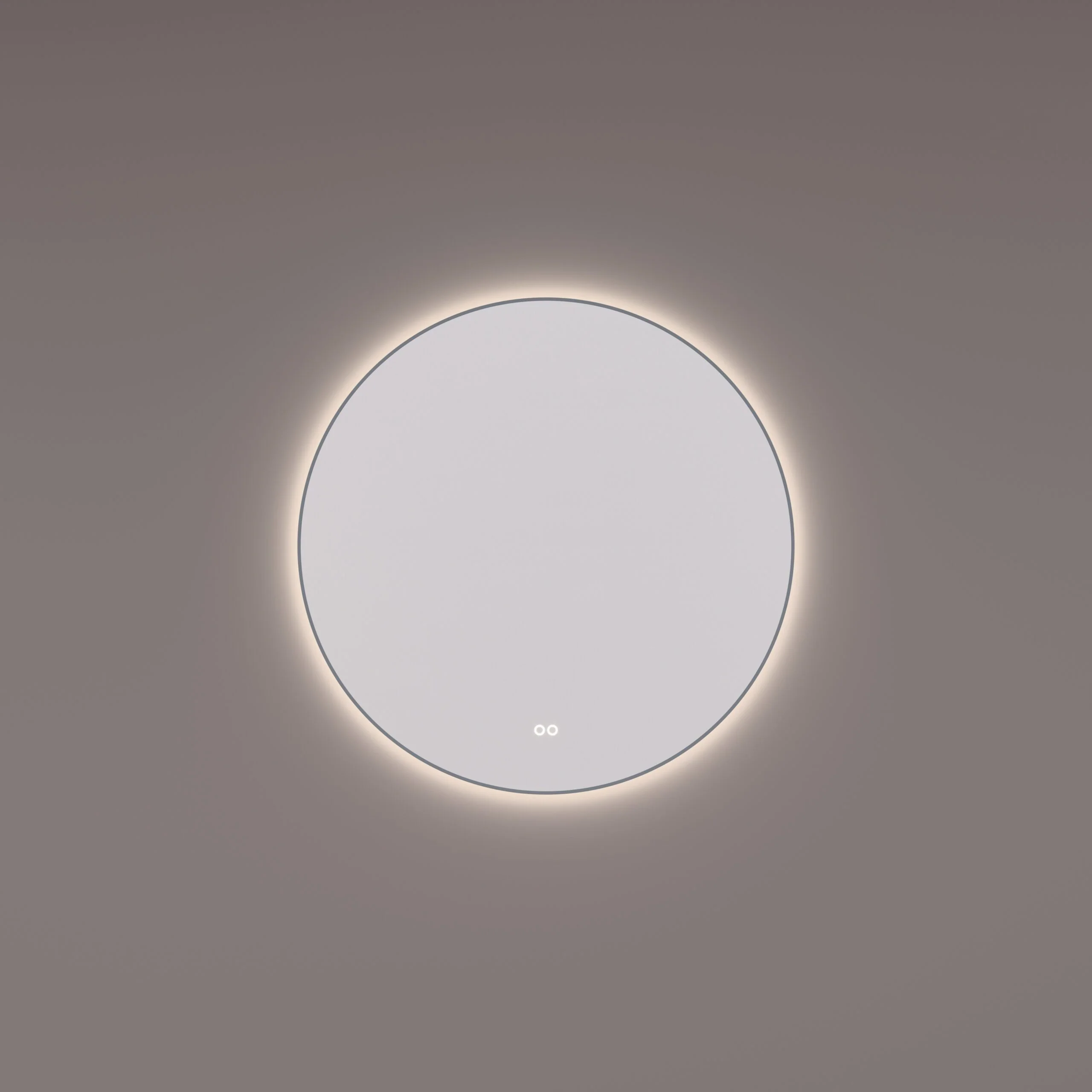 Hipp Design SPV 13500 GUN ronde spiegel gun metal met indirecte kleurenwissel verlichting en verwarming