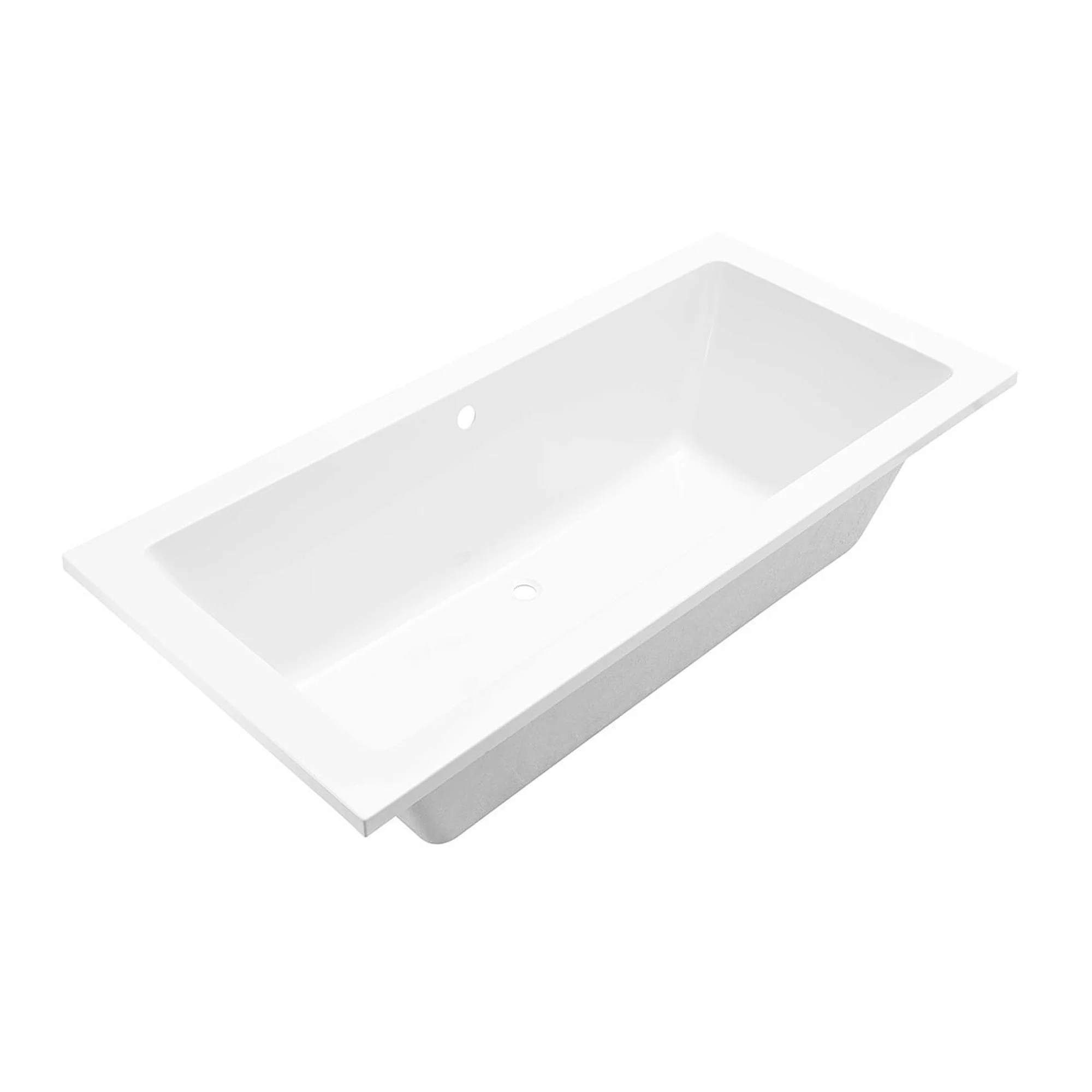 Santino SQ inbouw duo ligbad 180x80x49 cm acryl glans wit