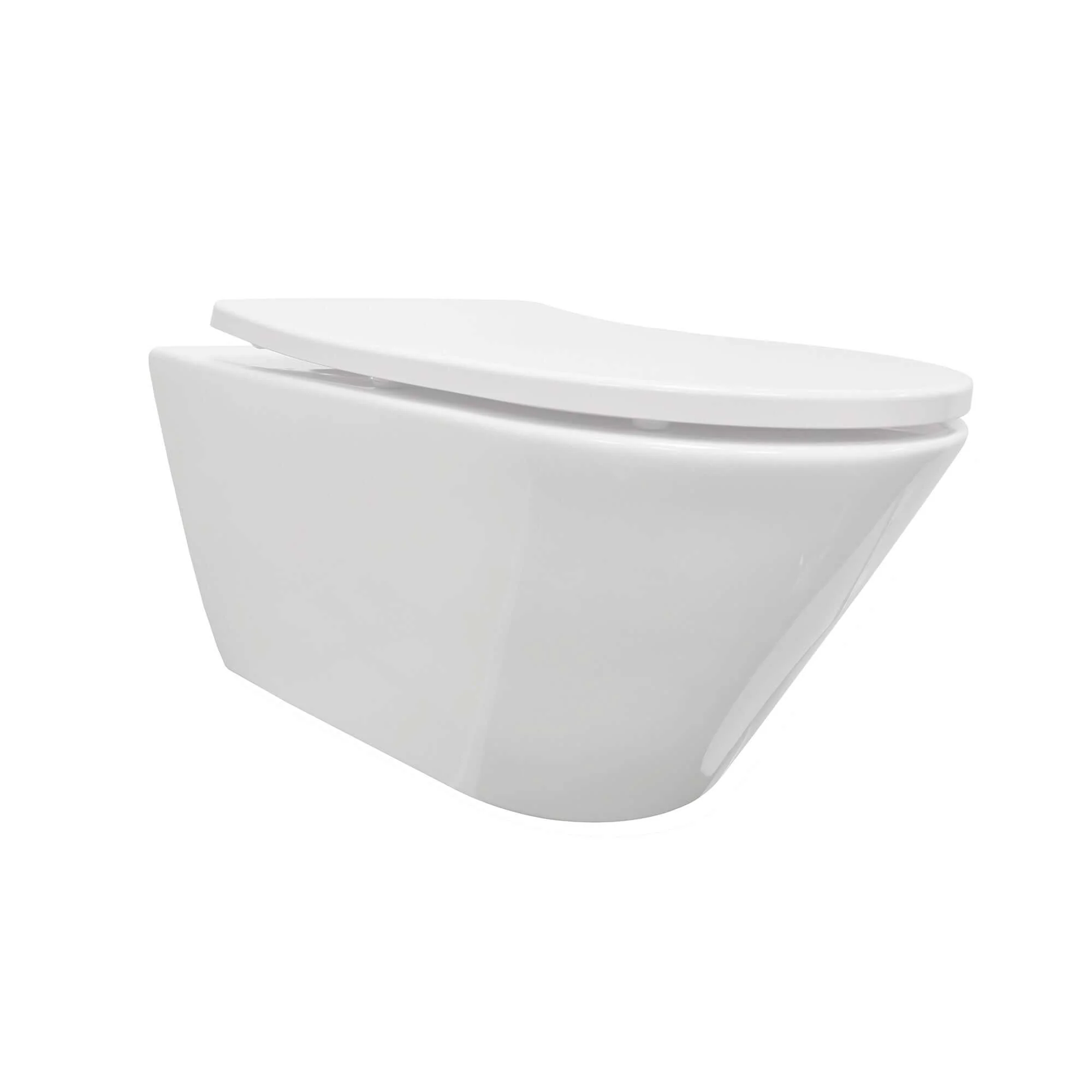 Stereo wandcloset rimless met Shade slim toiletzitting softclose en quick release glans wit