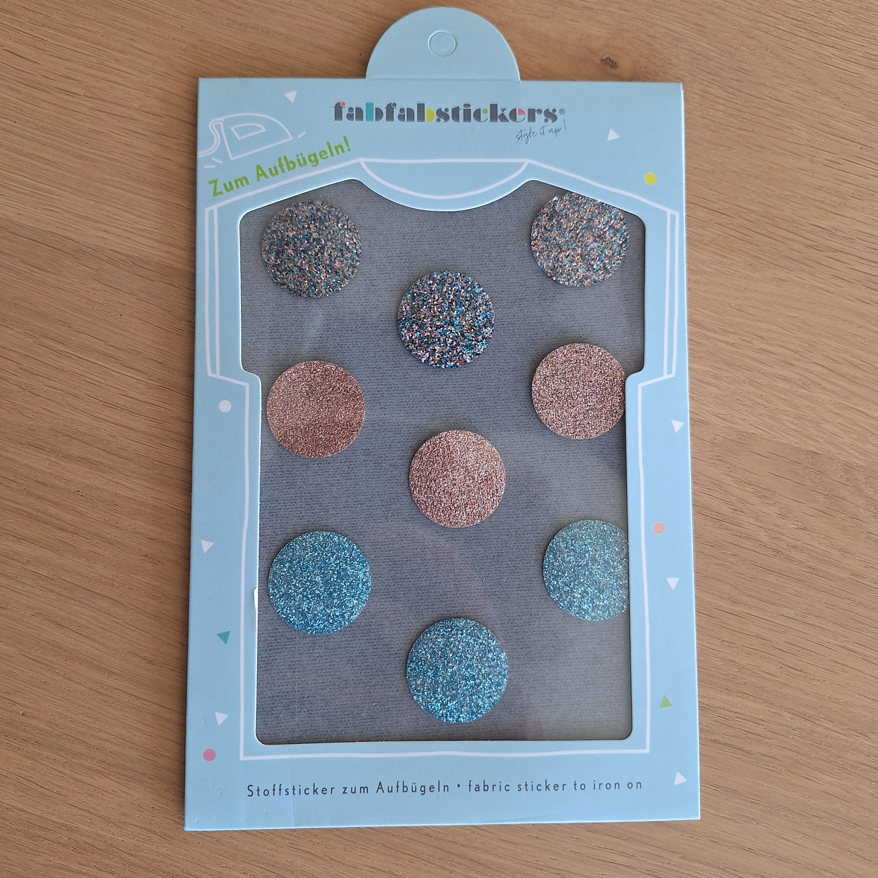Stofsticker rondjes – met glitters