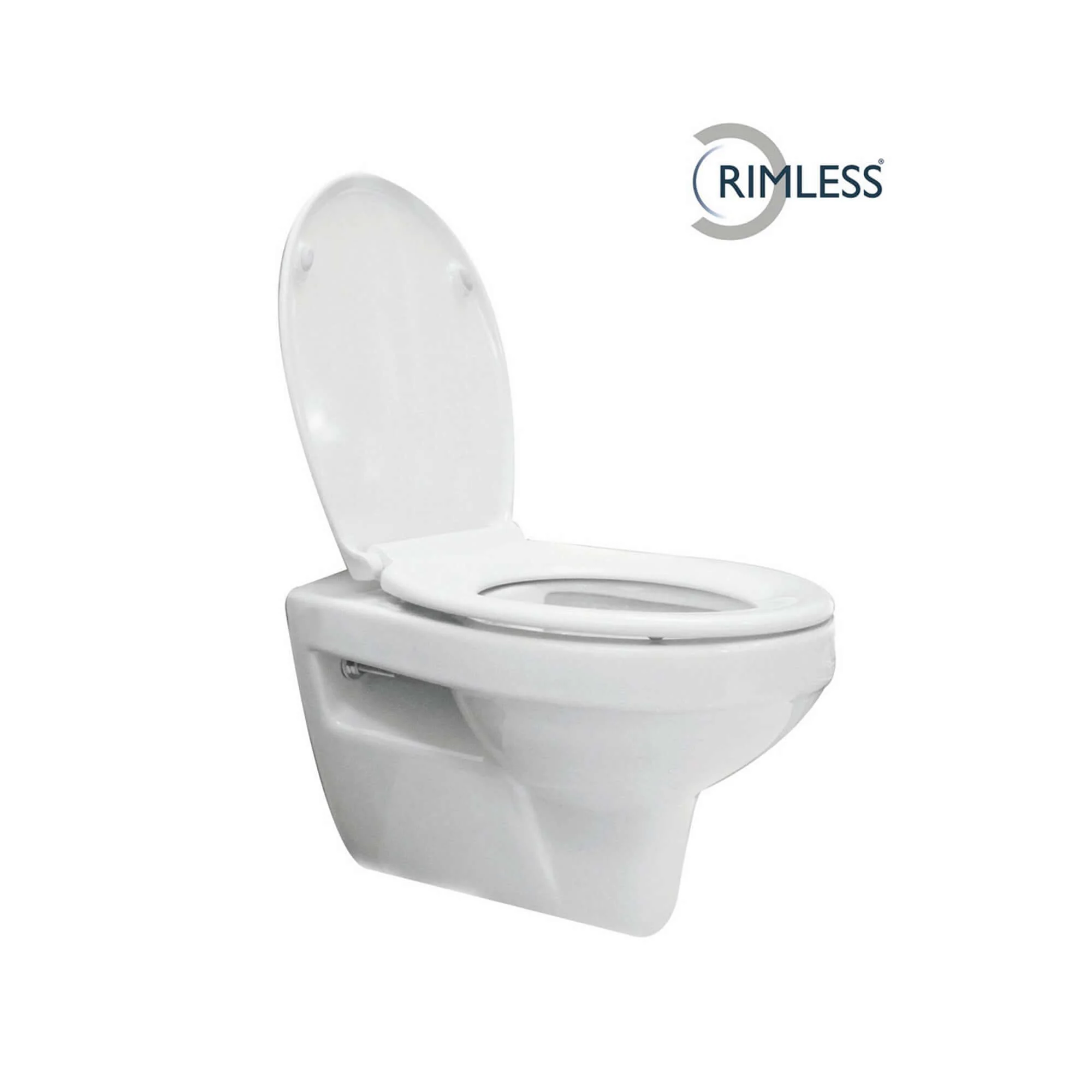 Trevi wandcloset rimless met Ultimo 3.0 toiletzitting softclose en quick release glans wit