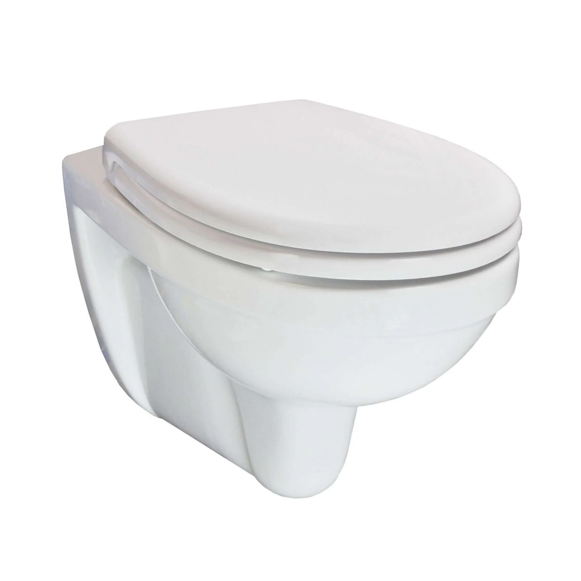 Trevi wandcloset verkort Kiwa met Menir toiletzitting softclose en quick release glans wit