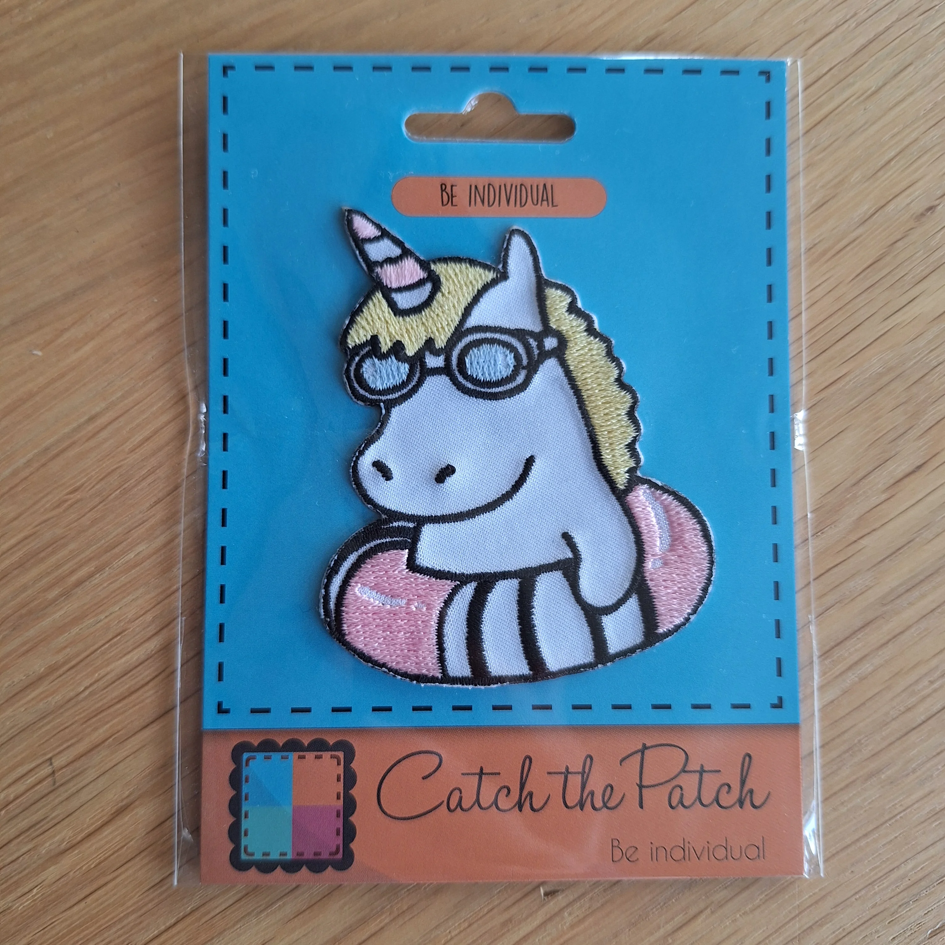 Unicorn zwemband embleem – strijk patch