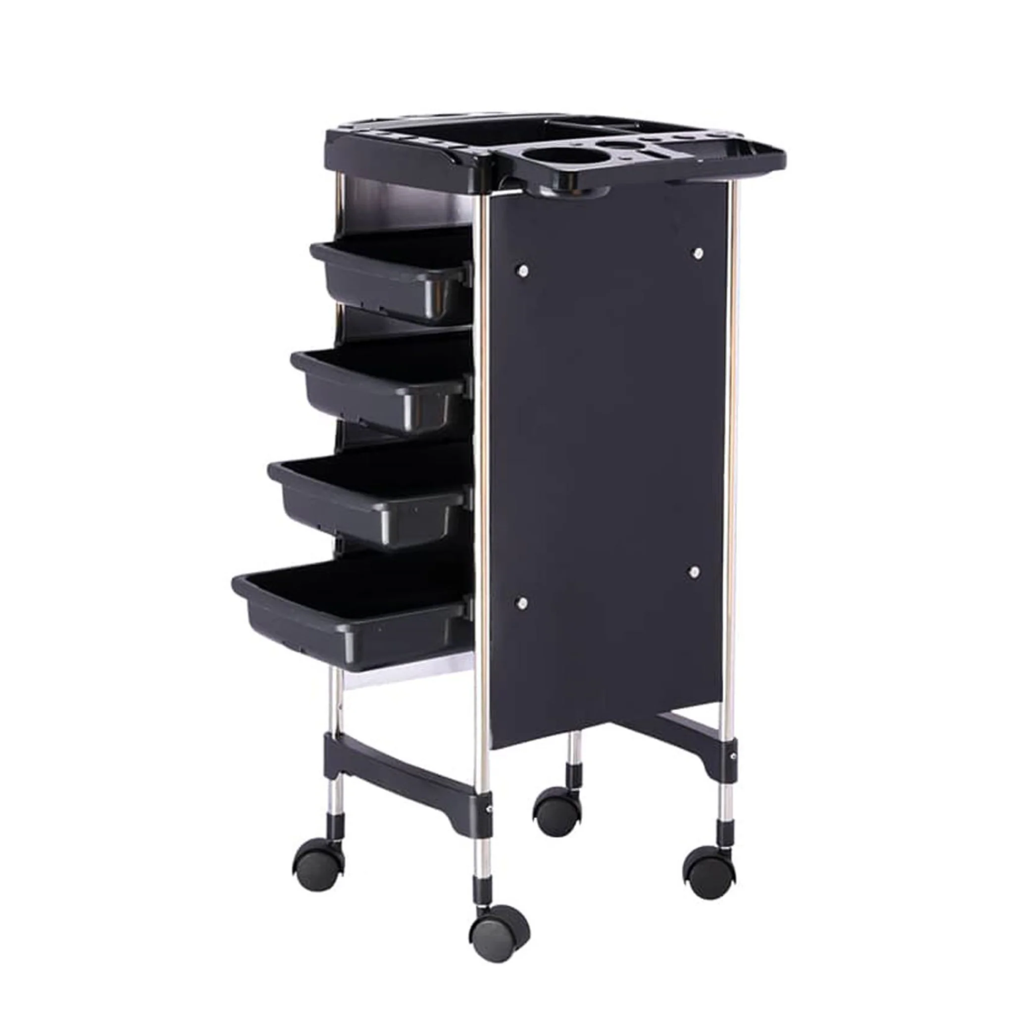 Time Apollo Professionele Trolley – 4 Laden en Mobiele Wielen – voor Kappers- en Barbers