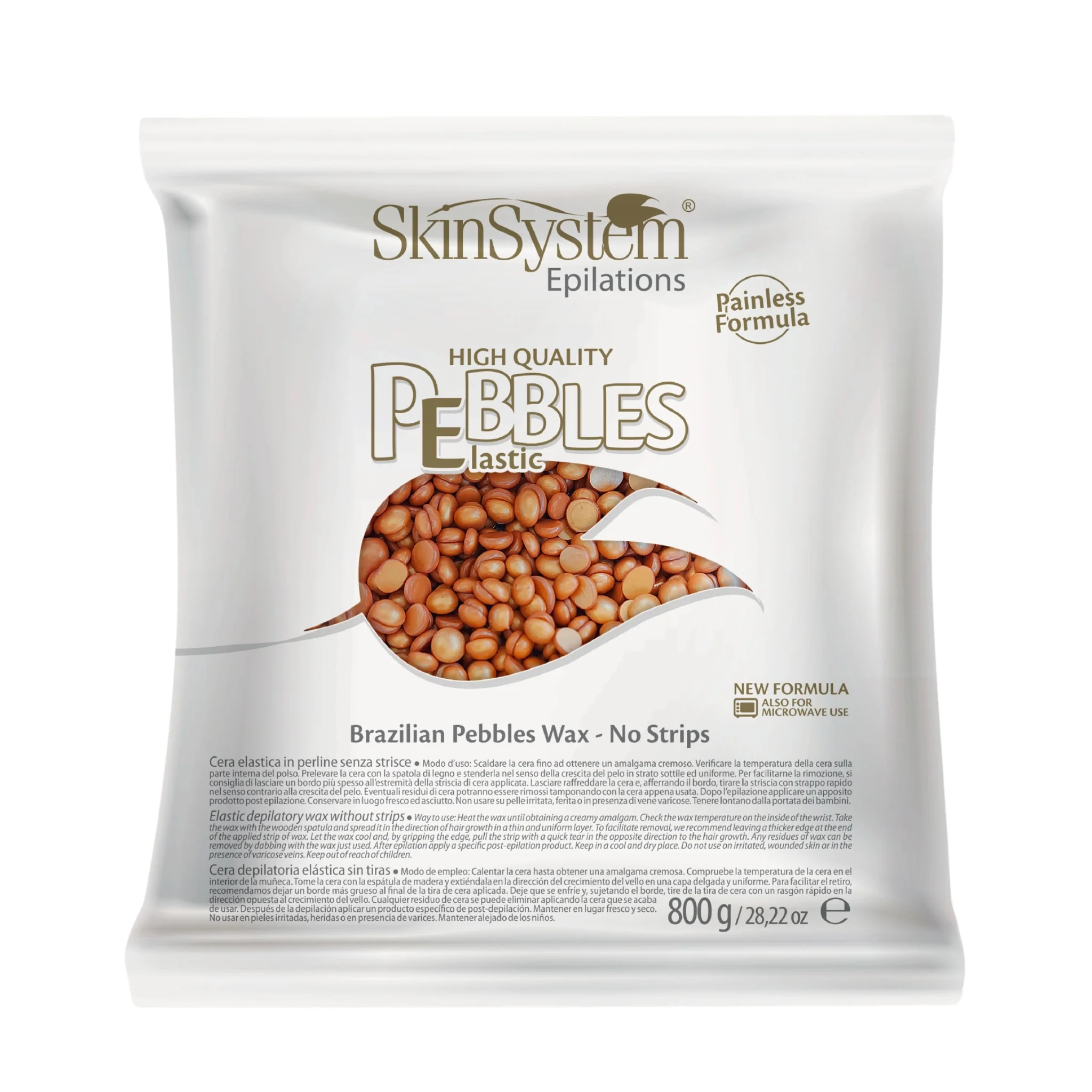 SkinSystem Pebbles Ontharingswax – Bronzen Crème 800g