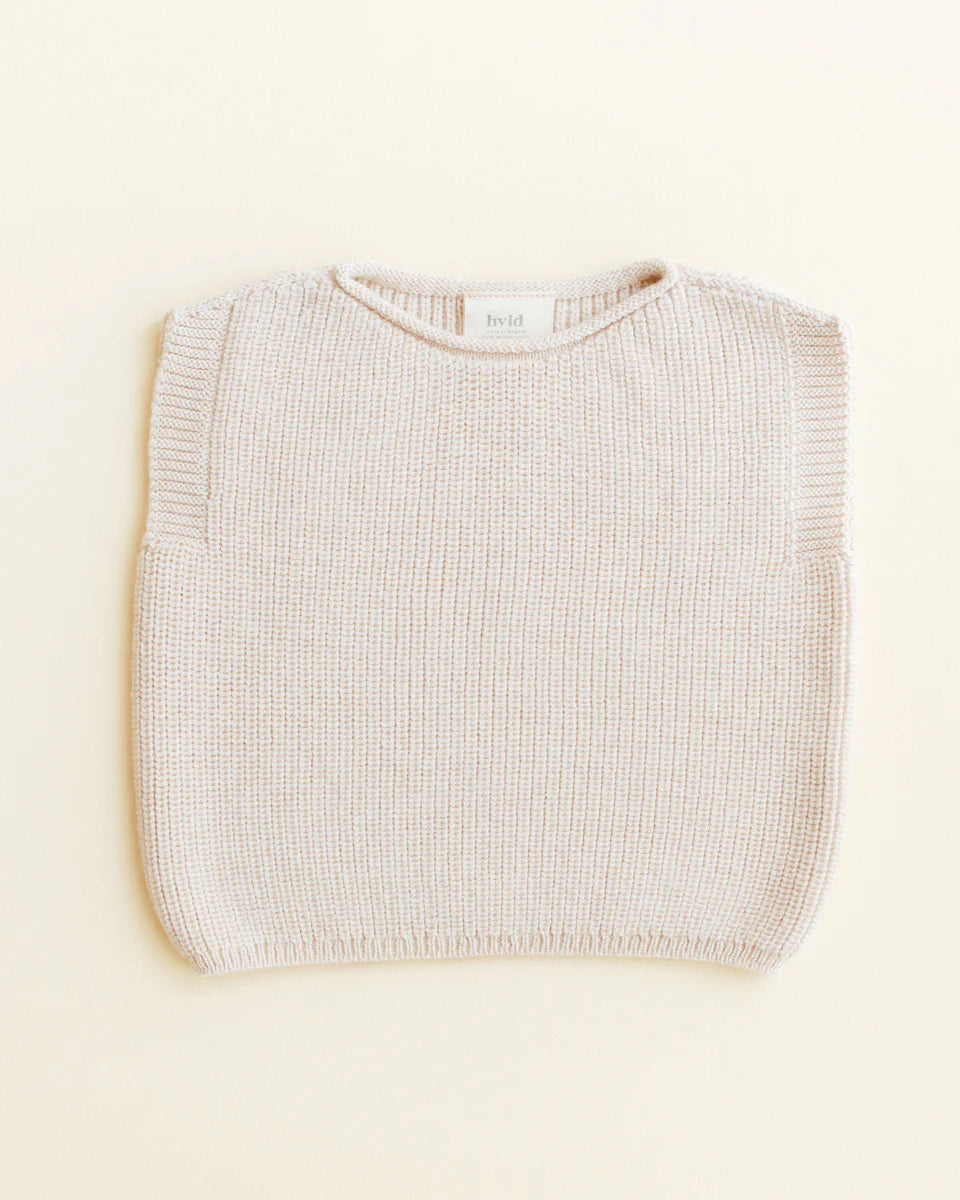 Vest Harvey – Spencer/mouwloos truitje – Merinowol – HVID
