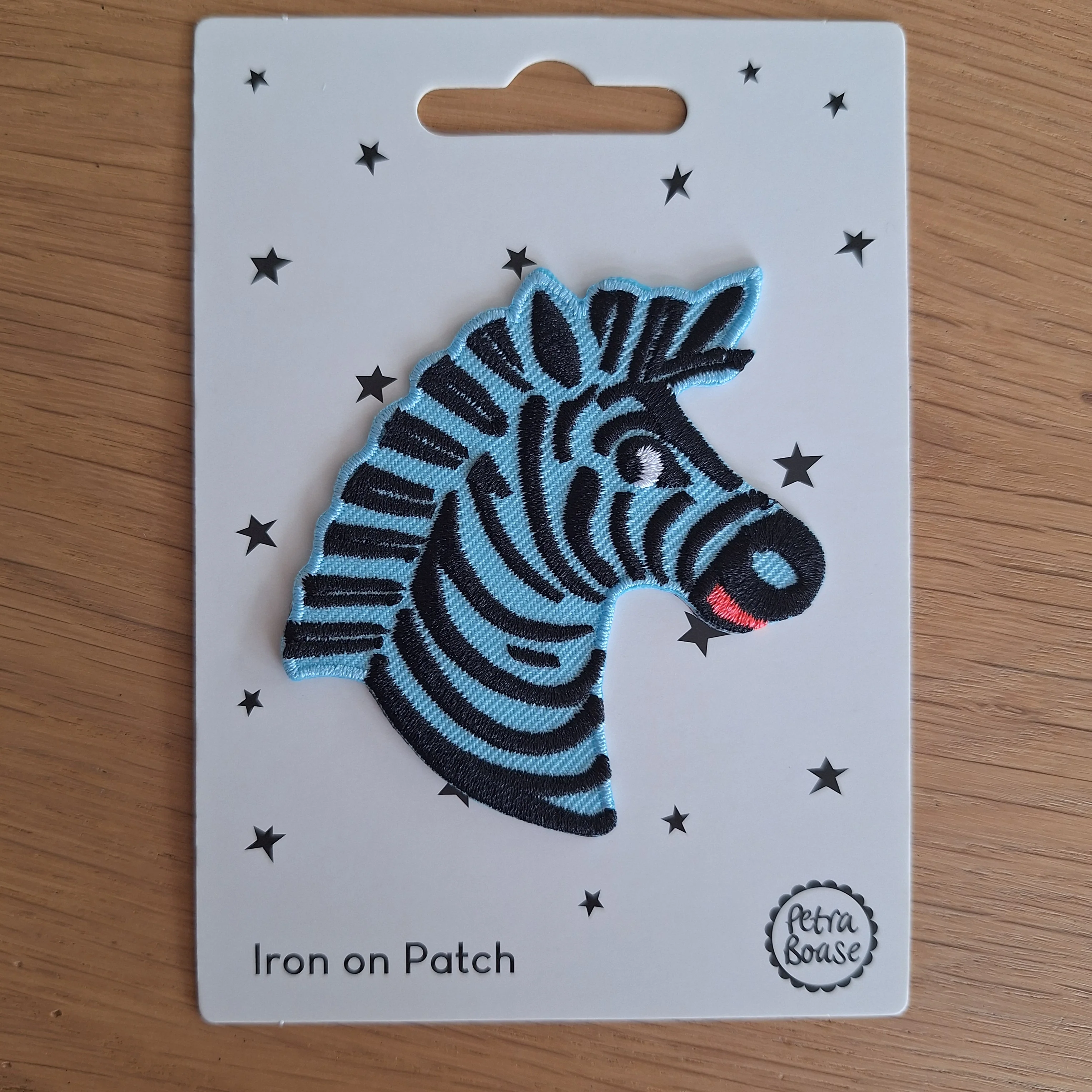 Zebra strijkembleem – Petra Boase