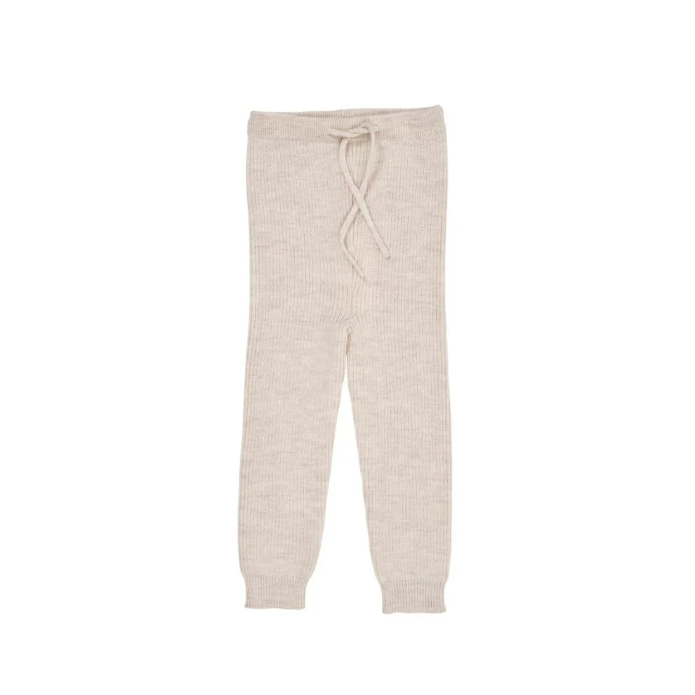 Gebreid Baby Broekje – Merino Classic Rib Leggings – Merinowol – Pale Cream – Copenhagen Colors