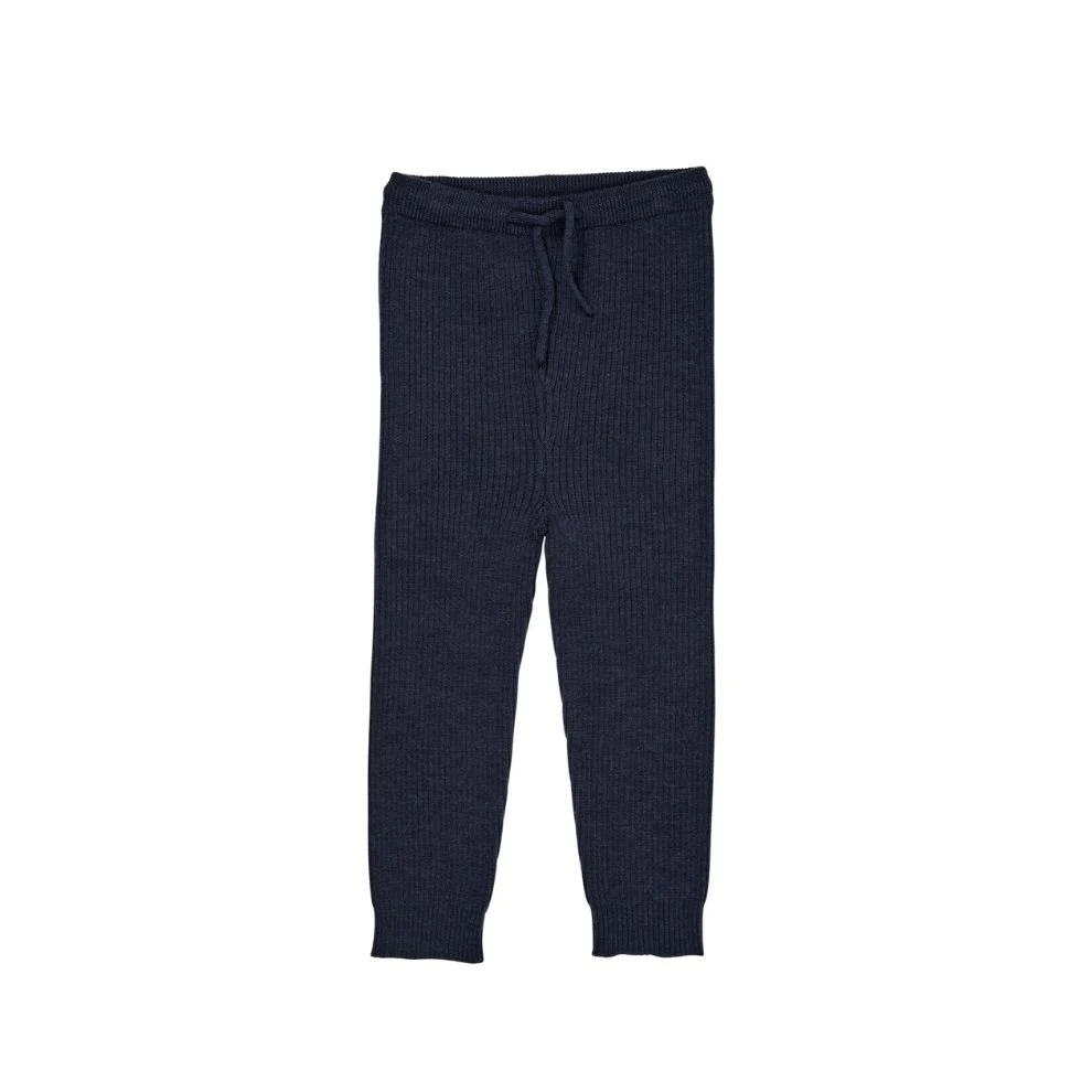 Gebreid Baby Broekje – Merino Classic Rib Leggings – Merinowol – Navy Blue – Copenhagen Colors