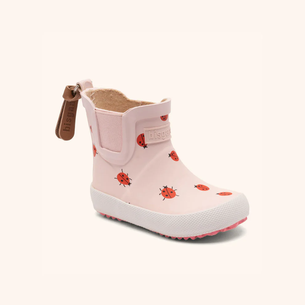 Natuurrubber regenlaars – Laag model – Cute ladybug/Lieveheerbeestje – Bisgaard