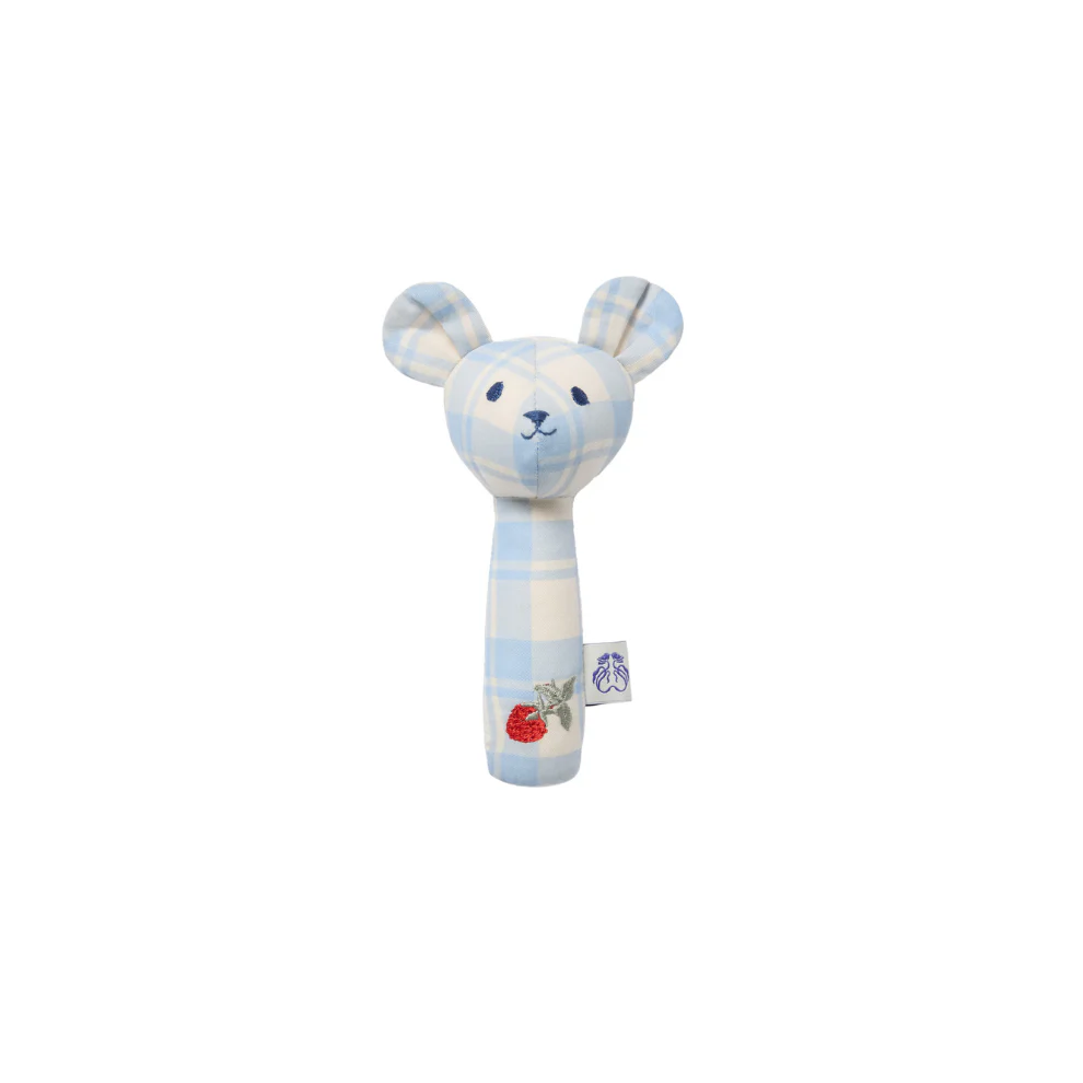 Rammelaar beer – Biologisch katoen – Plaid Sky Blue – Garbo&Friends