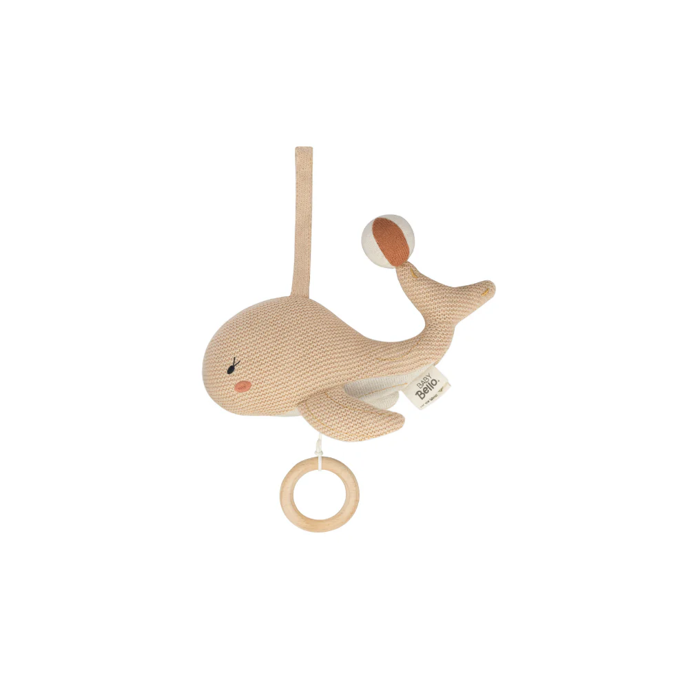 Muziekmobiel – Wally de Walvis – Sandshell/Beige – Baby Bello
