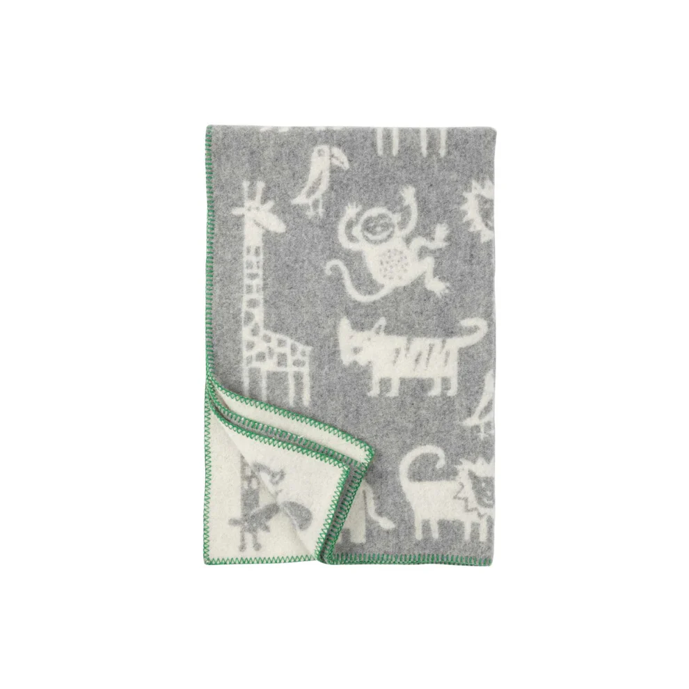 Ledikant dekentje Jungle – Biologisch wol – 90×130 cm – Klippan