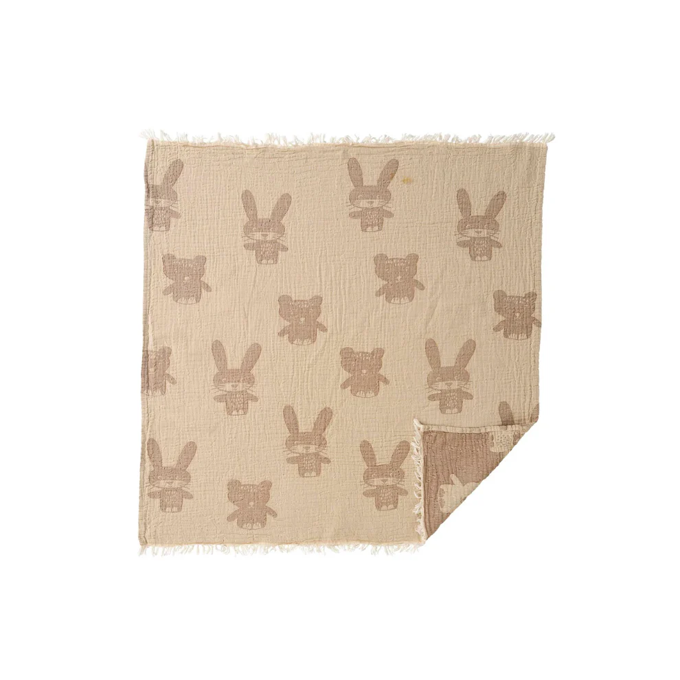 Wiegdekentje – Bunny&Bear – Biologisch mousseline katoen – Klippan