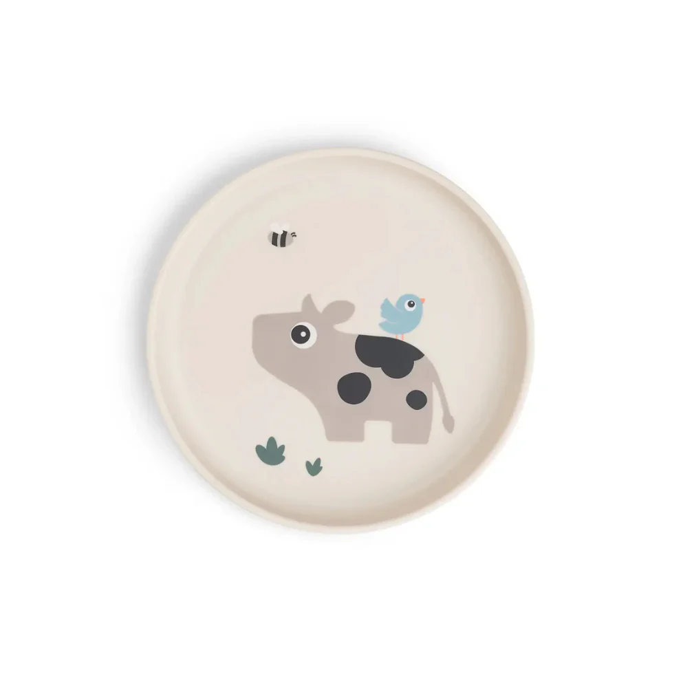 Anti slip bordje – Foodie plate – Tiny farm – Sand – Done by Deer