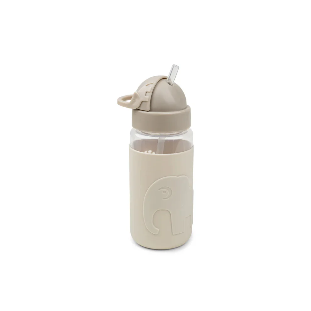 Drinkfles met rietje – Easy-grip straw bottle – Elphee – Sand – 350 ml – Done by Deer