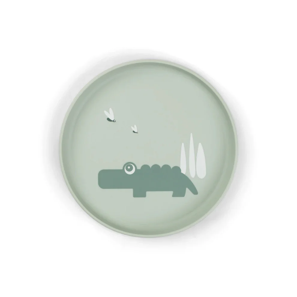 Anti slip bordje – Foodie plate – Croco – Green – Done by Deer