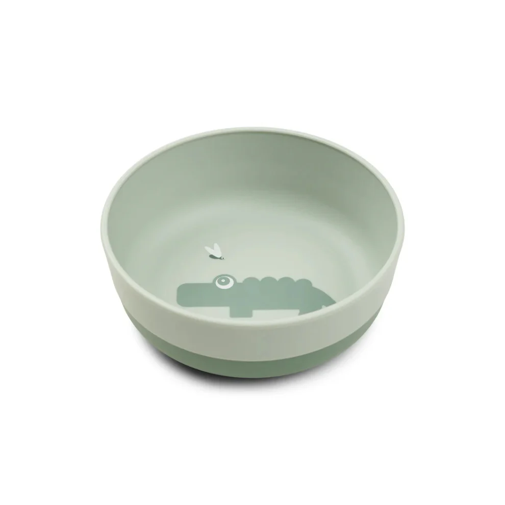 Anti slip kommetje – Foodie bowl – 0+ maanden – Croco – Green – Done by Deer