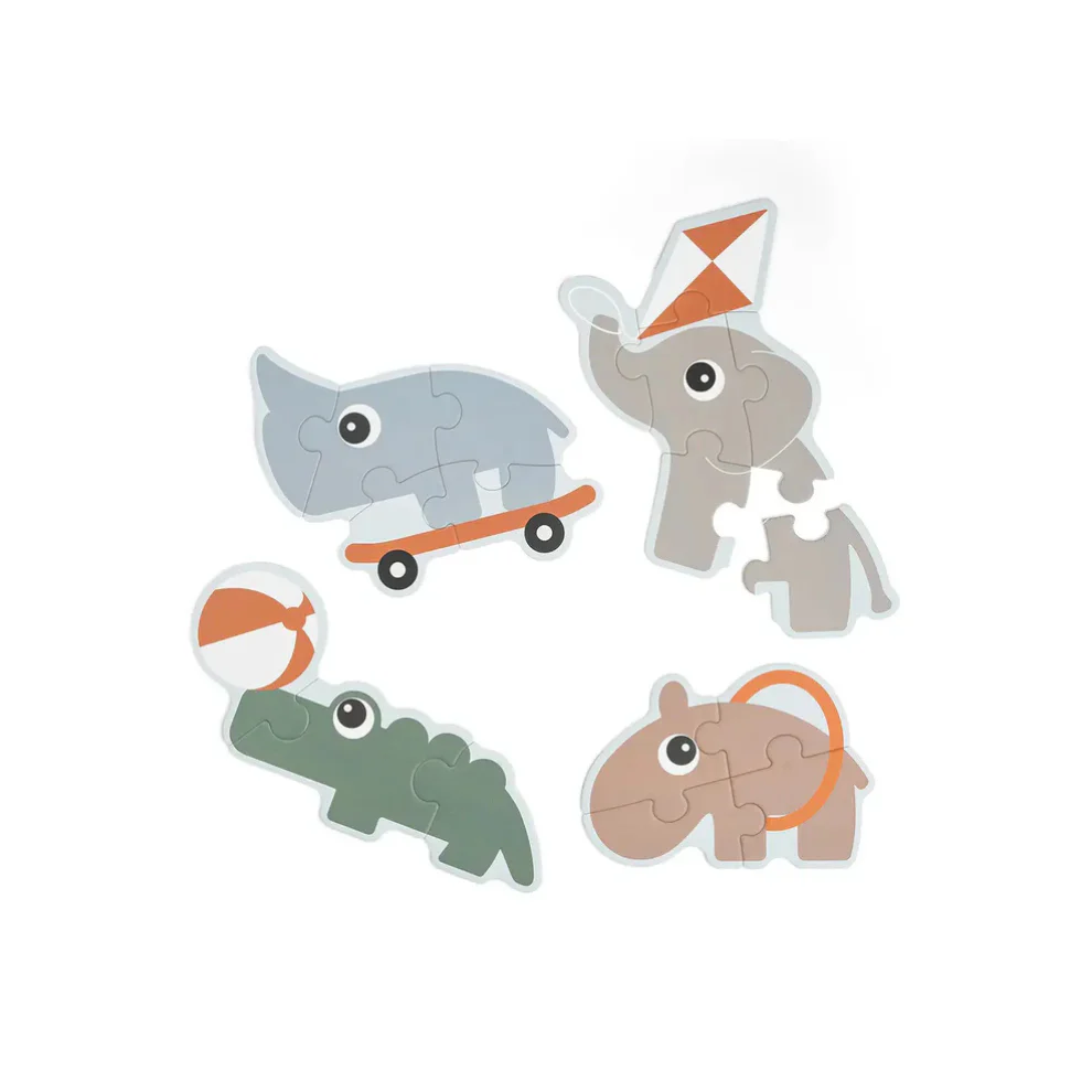 Eerste puzzel – First jigsaw puzzle set – 2+ jaar – Playground  – Colour mix – Done by Deer