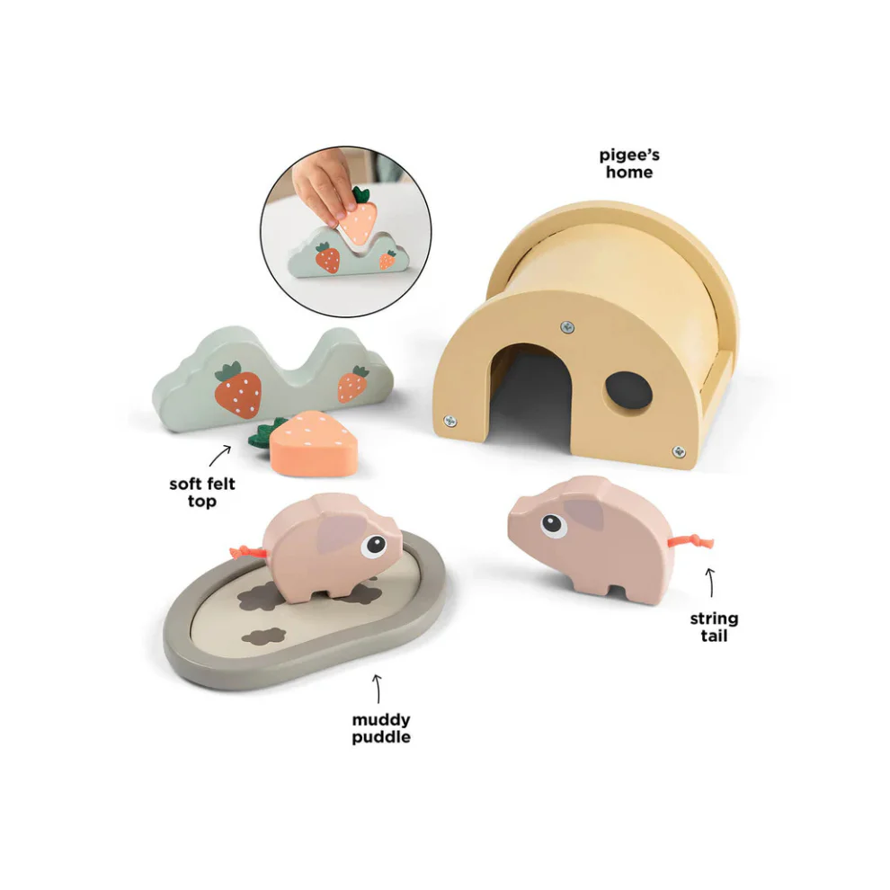Houten boerderij set – Tiny farm play set – Pigee – Colour mix – Done by Deer