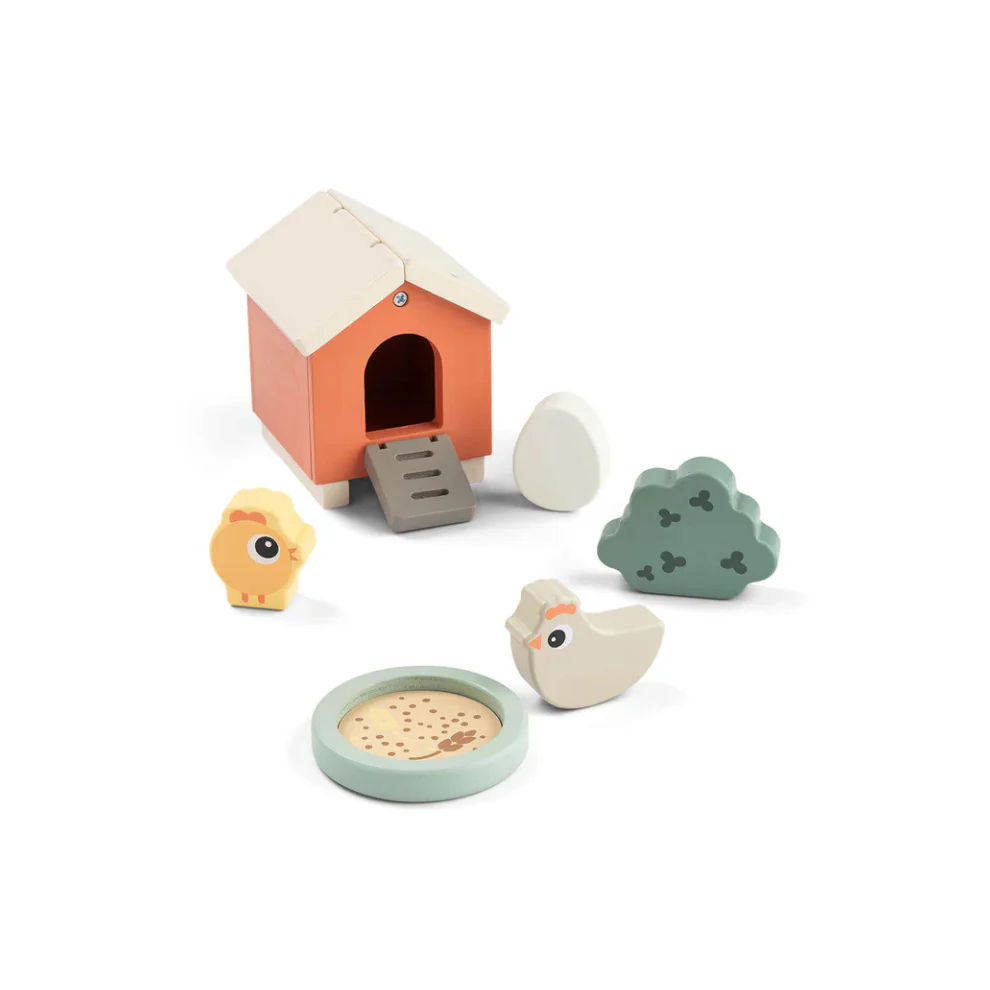 Houten boerderij set – Tiny farm play set – Clucky – Colour mix – Done by Deer