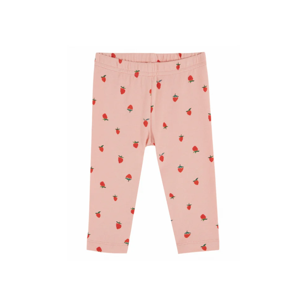 Legging Imprime – Biologisch katoen – Roze/Aardbeitjes – Emile et Ida