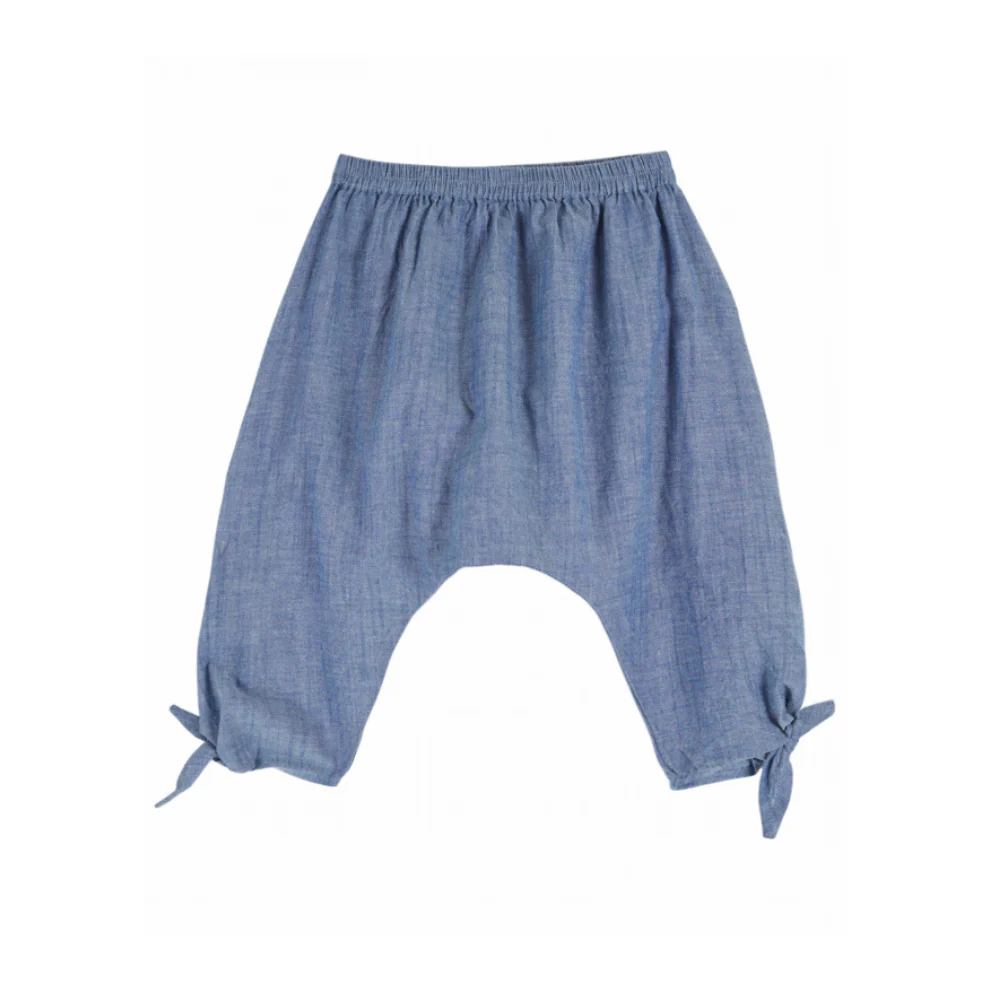 Pofbroekje – Sarouel Bebe – Katoen – Spijkerblauw – Emile et Ida