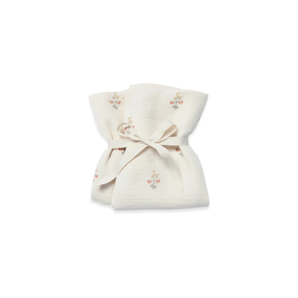 Hydrofiele doeken – Muslin Blanket – 2 paar – 60×60 cm – Fraise – Garbo&Friends