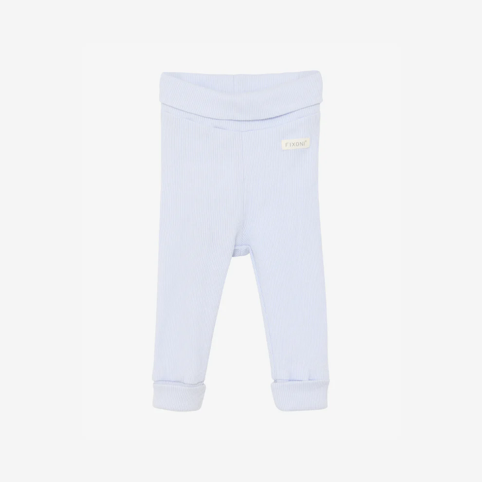 Baby Rib Legging – Biologisch katoen – Arctic Ice – GOTS – Fixoni