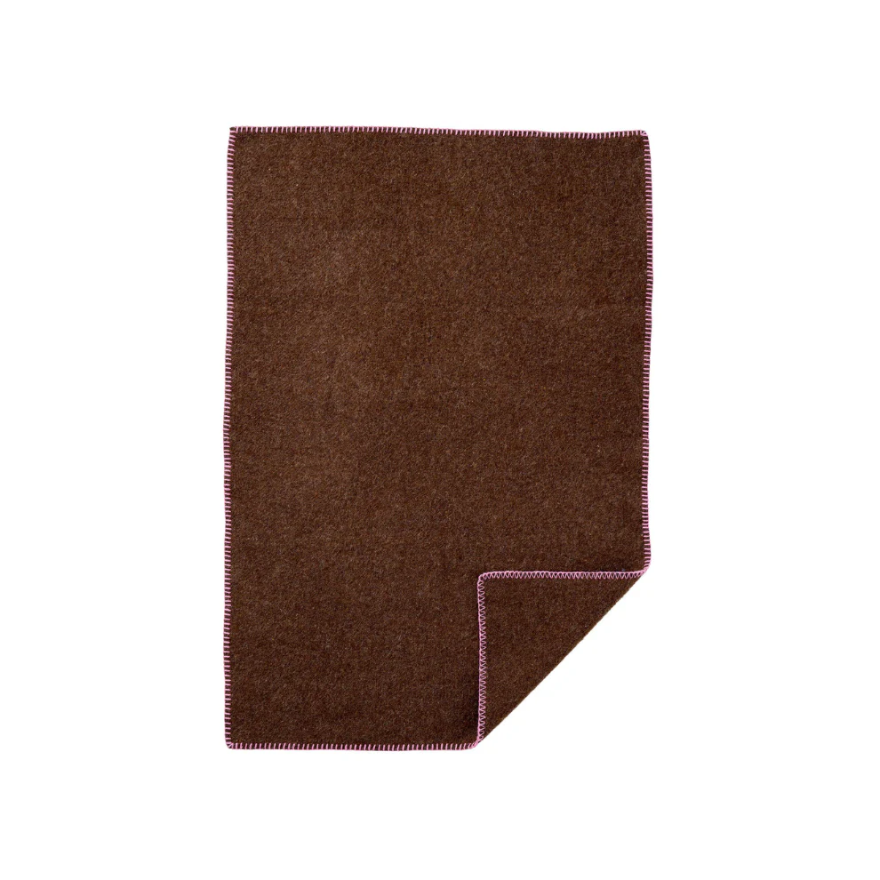 Cozy baby Wiegdeken – Biologisch wol – 65x90cm – Walnut/Pink – Klippan