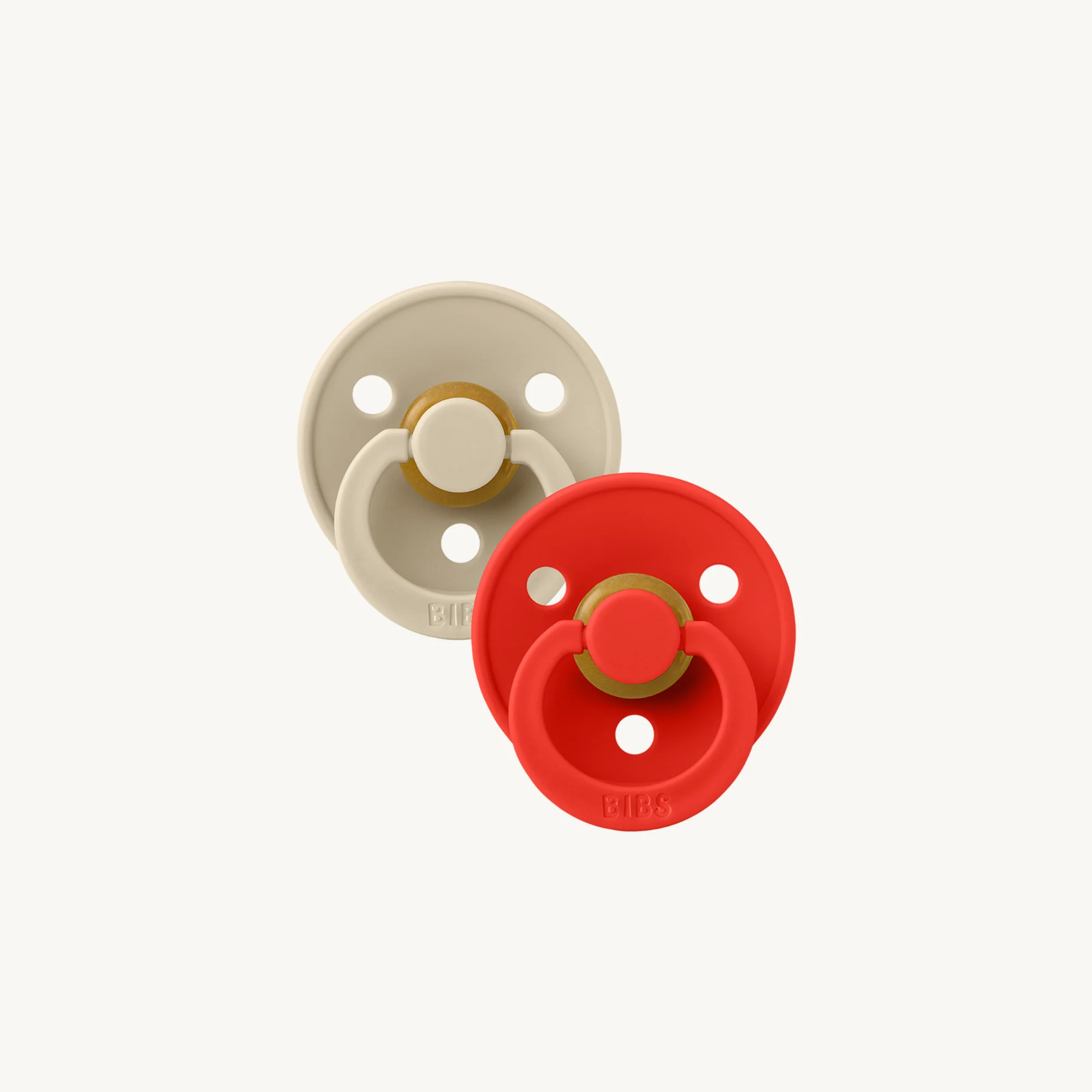 Fopspeen 2-pack –  Vanilla/Candy Apple – Rond – Natuurlijk rubberlatex – BIBS