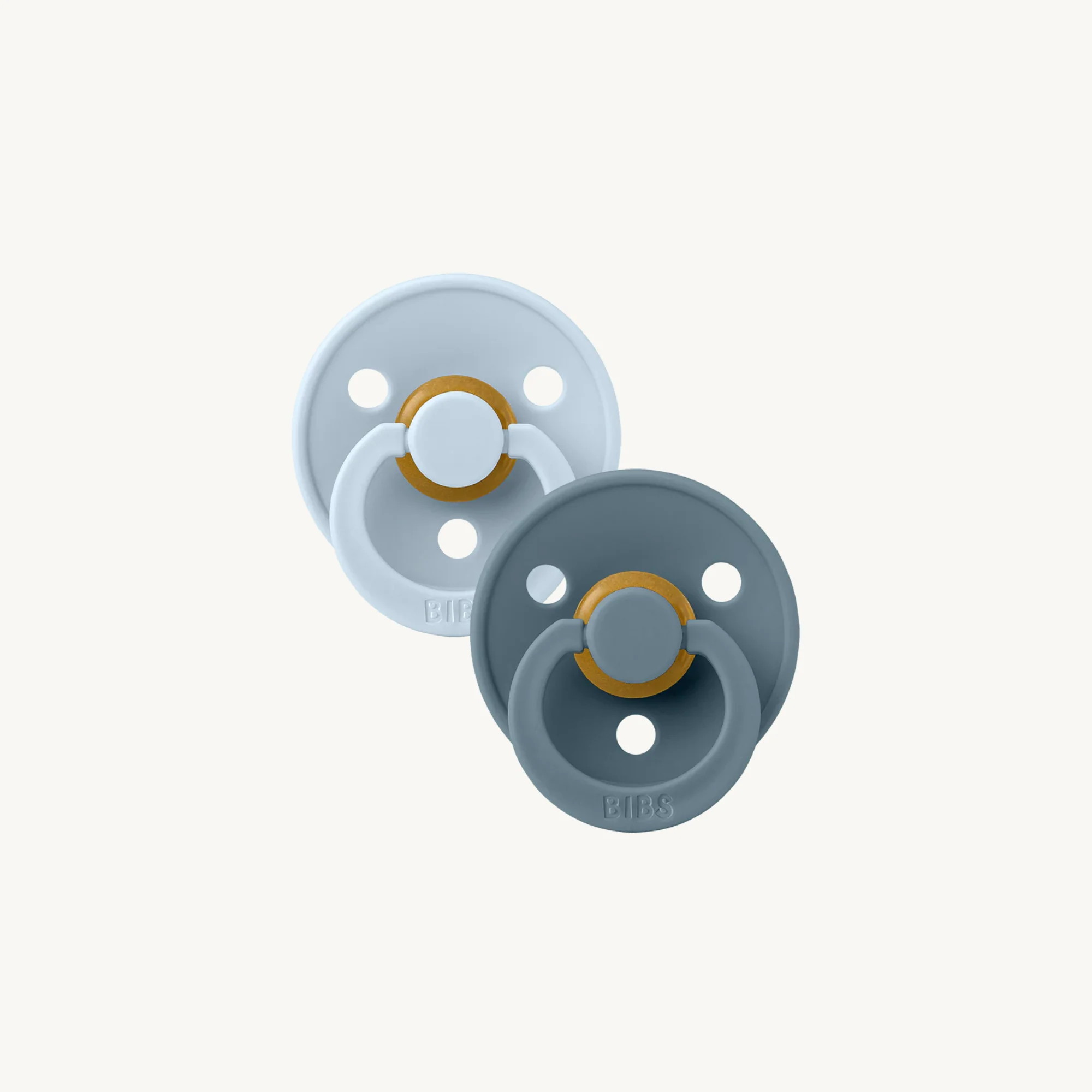 Colour fopspenen 2-pack – Baby Blue/Petrol – Anatomisch – Natuurlijk rubberlatex – BIBS