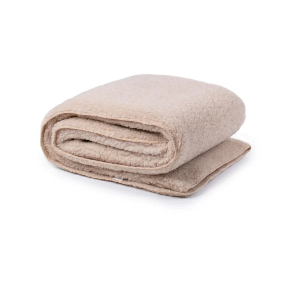 Wollen Deken – Deken Modern – Natural en Beige – 100% Natuurlijke wol – Alwero
