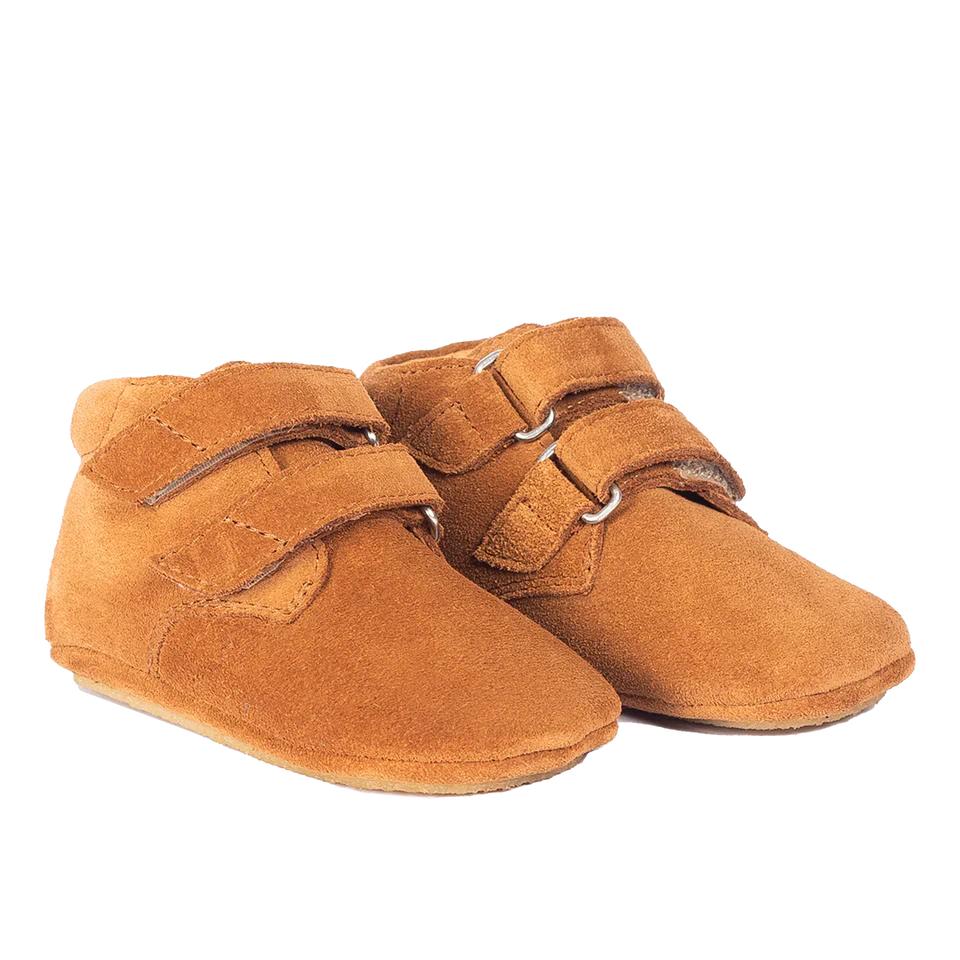 Prewalker schoentje – Eerste stapjes schoentjes – Suede –  Cognac – Angulus