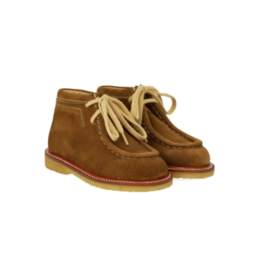 Bootschoentjes veter – Leer – Mustard – Angulus