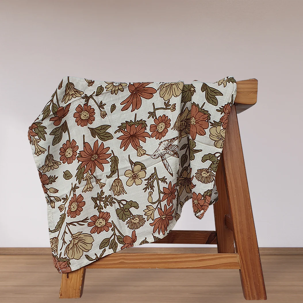 Mousseline Doek Floral (60×60 cm)