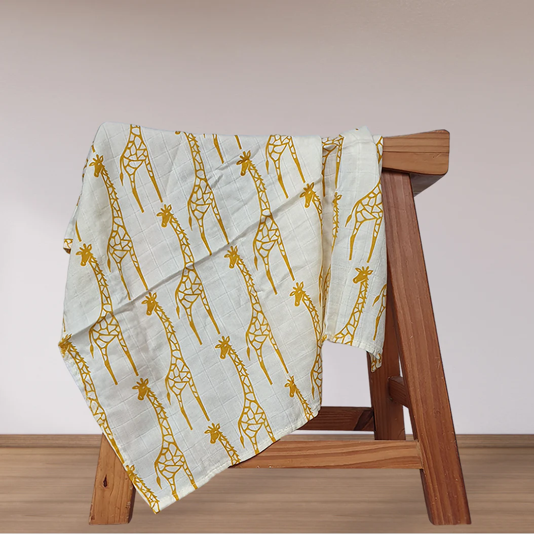 Mousseline Doek Giraffen (60×60 cm)