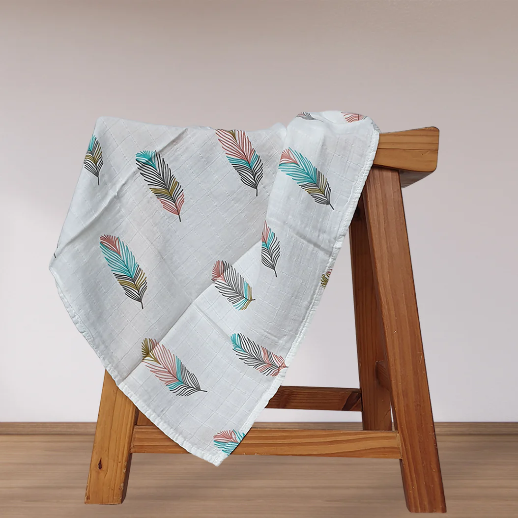 Mousseline Doek Veren (60×60 cm)